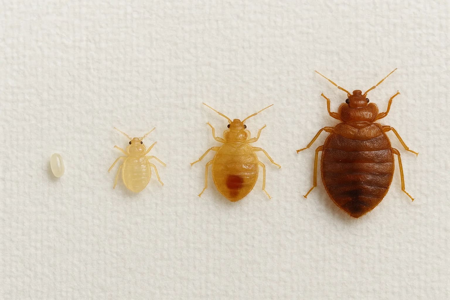 What bed bugs look like at every life stage