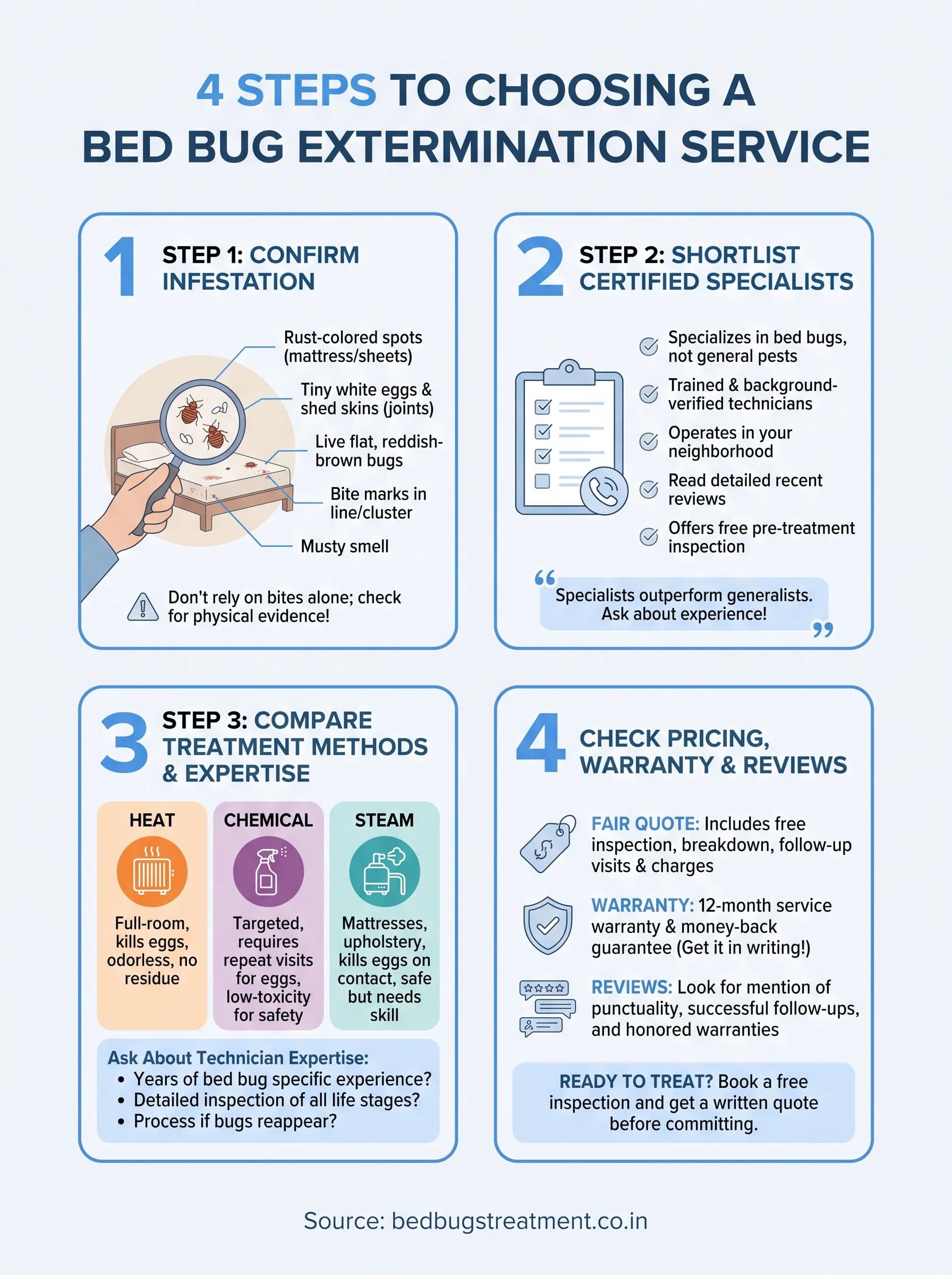 bed bug extermination services infographic