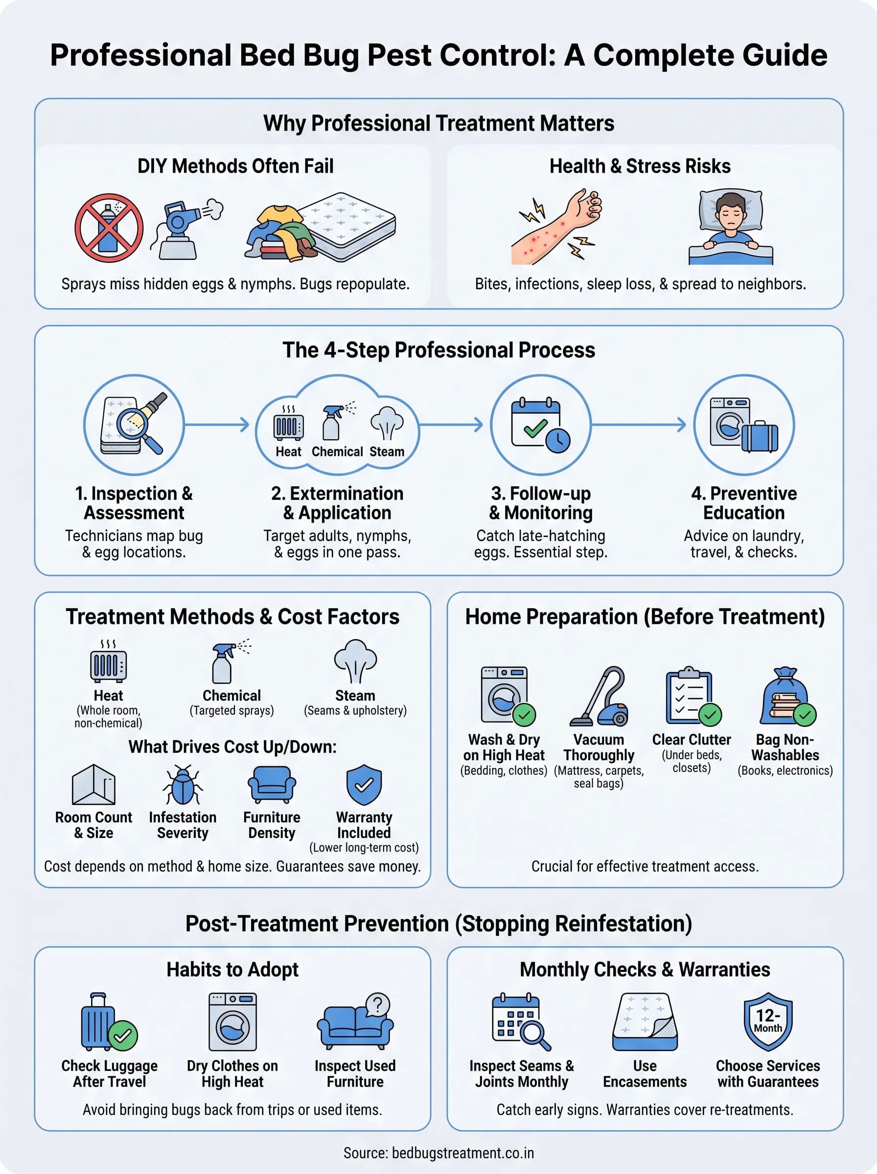 bed bugs pest control infographic