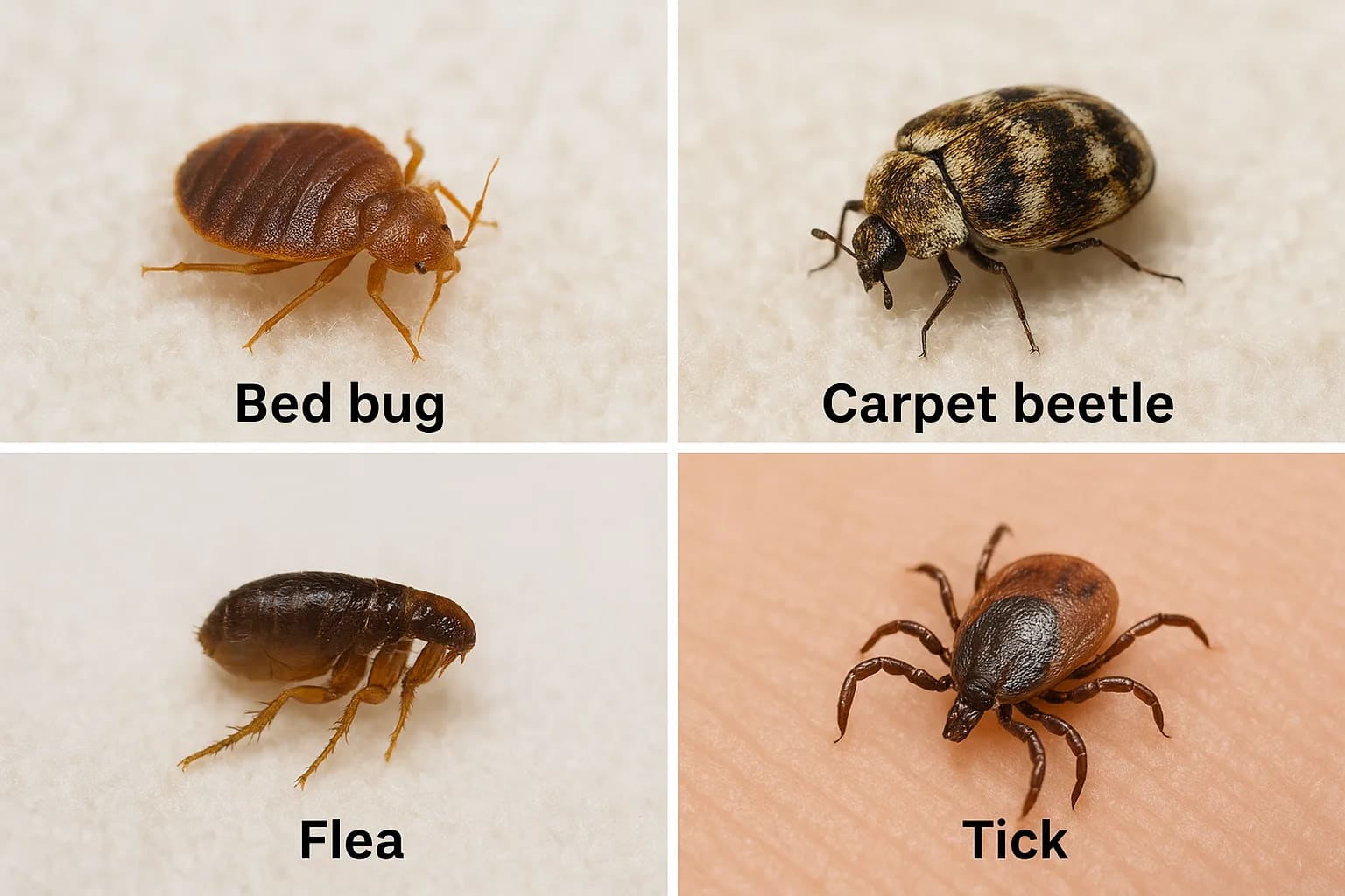 Bed bugs vs look-alike pests in photos