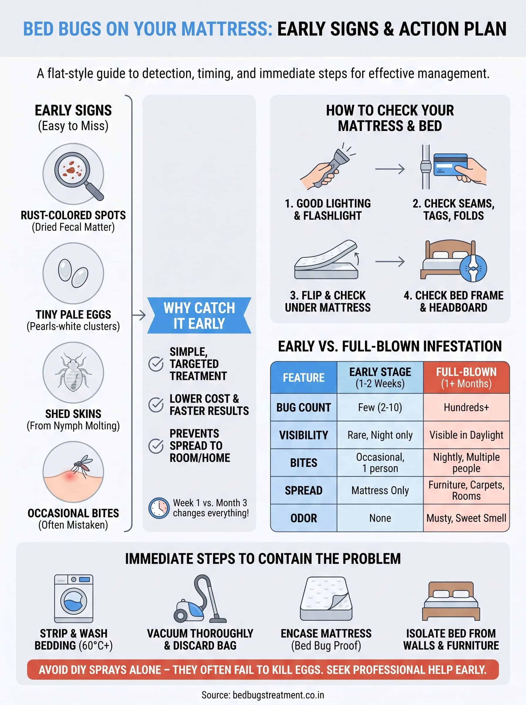 bed with bed bugs infographic