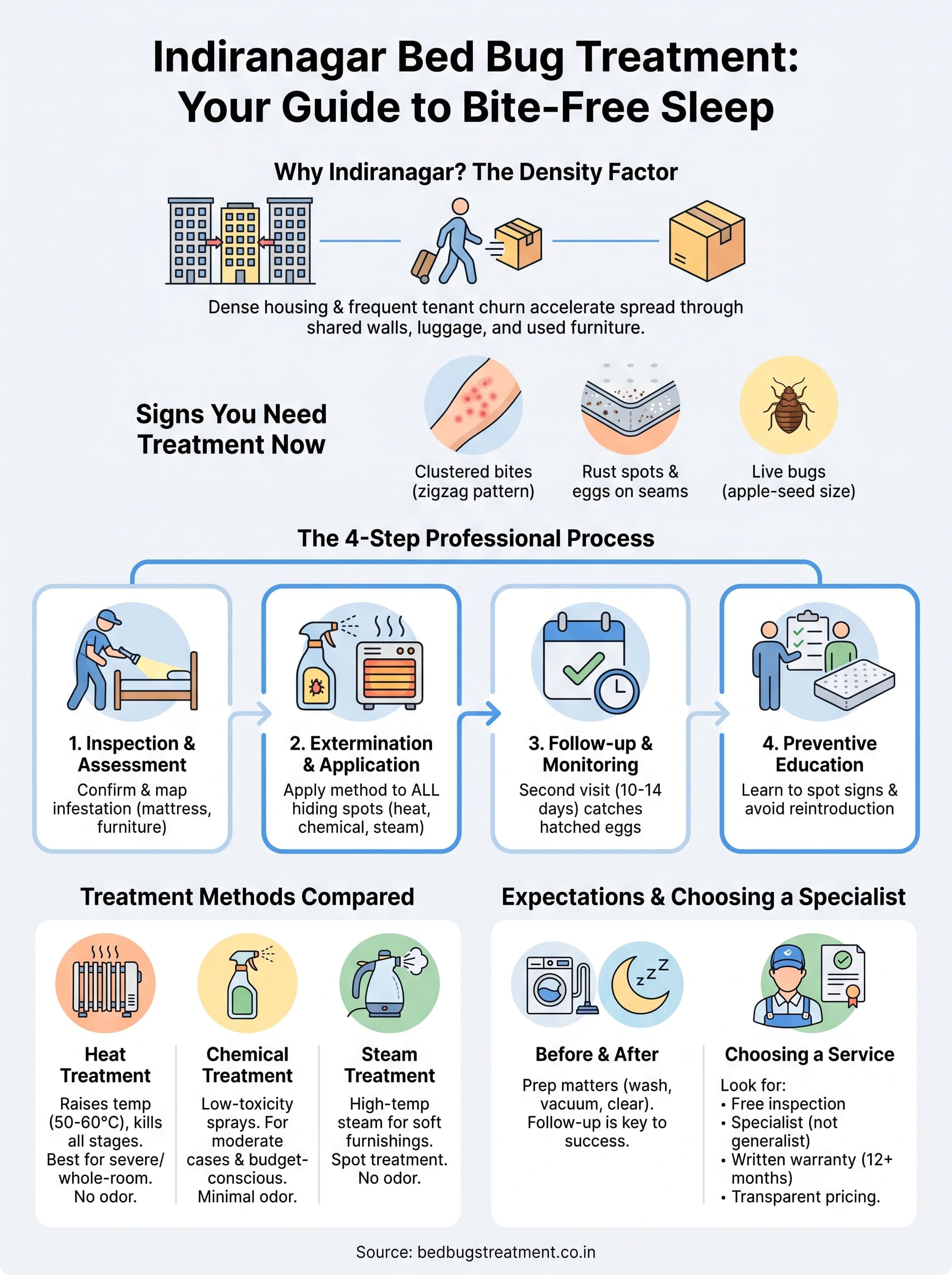 bed bug treatment indiranagar infographic