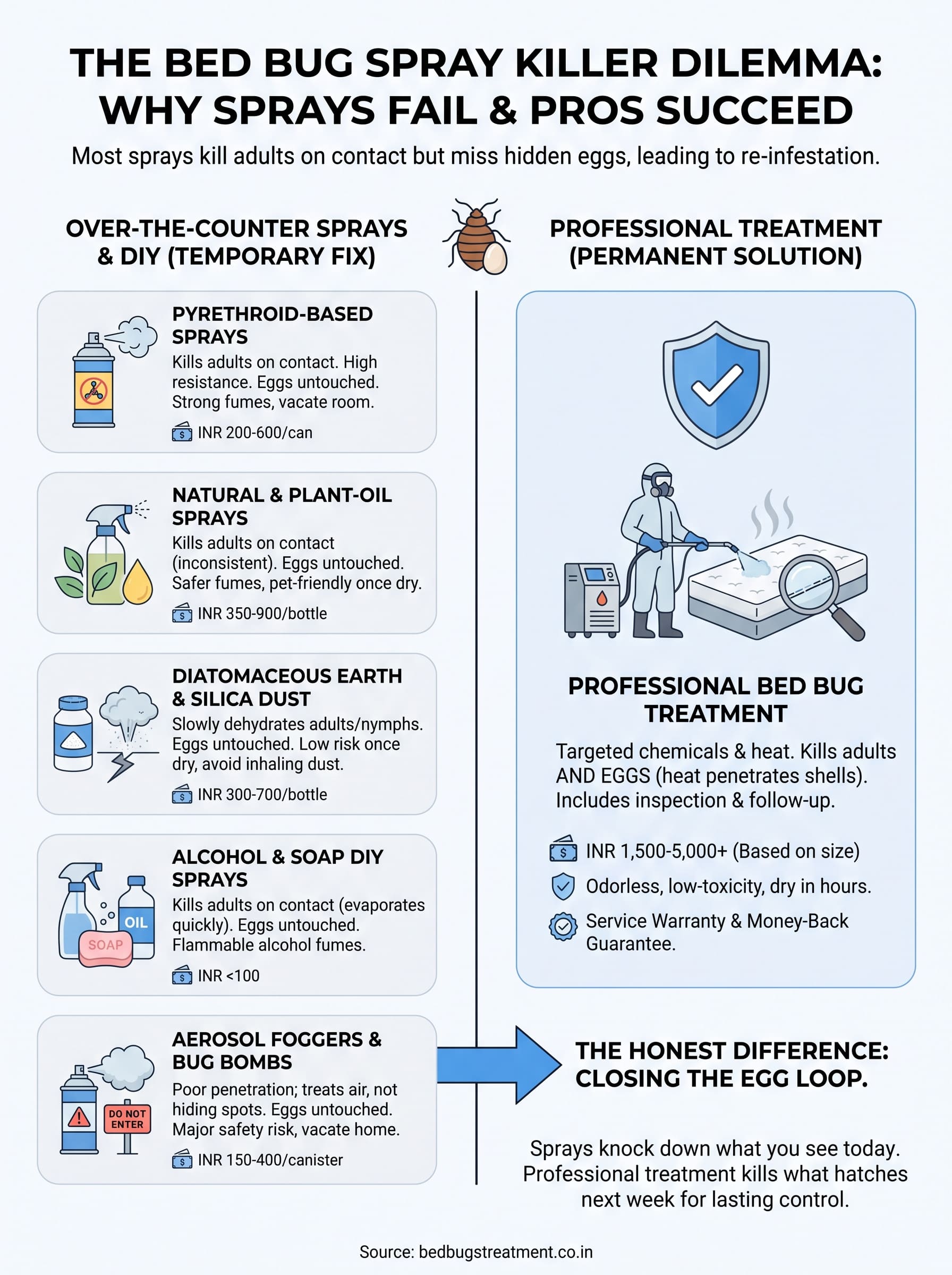 bed bugs spray killer infographic