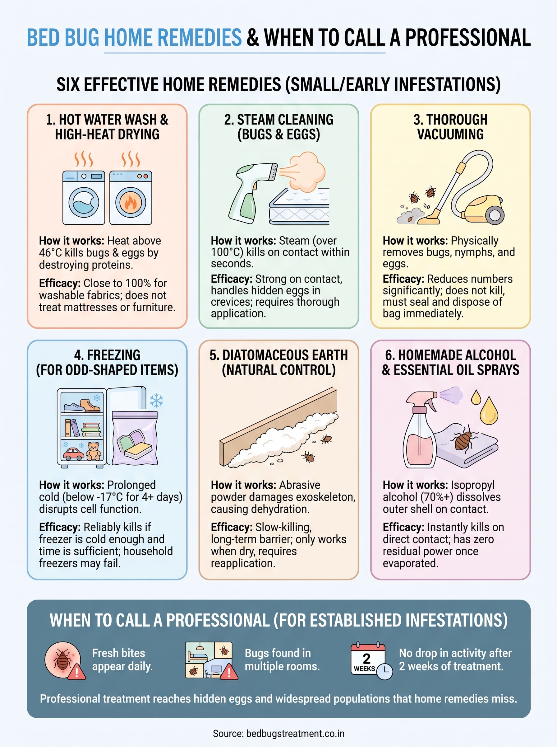 bed bug home remedies infographic