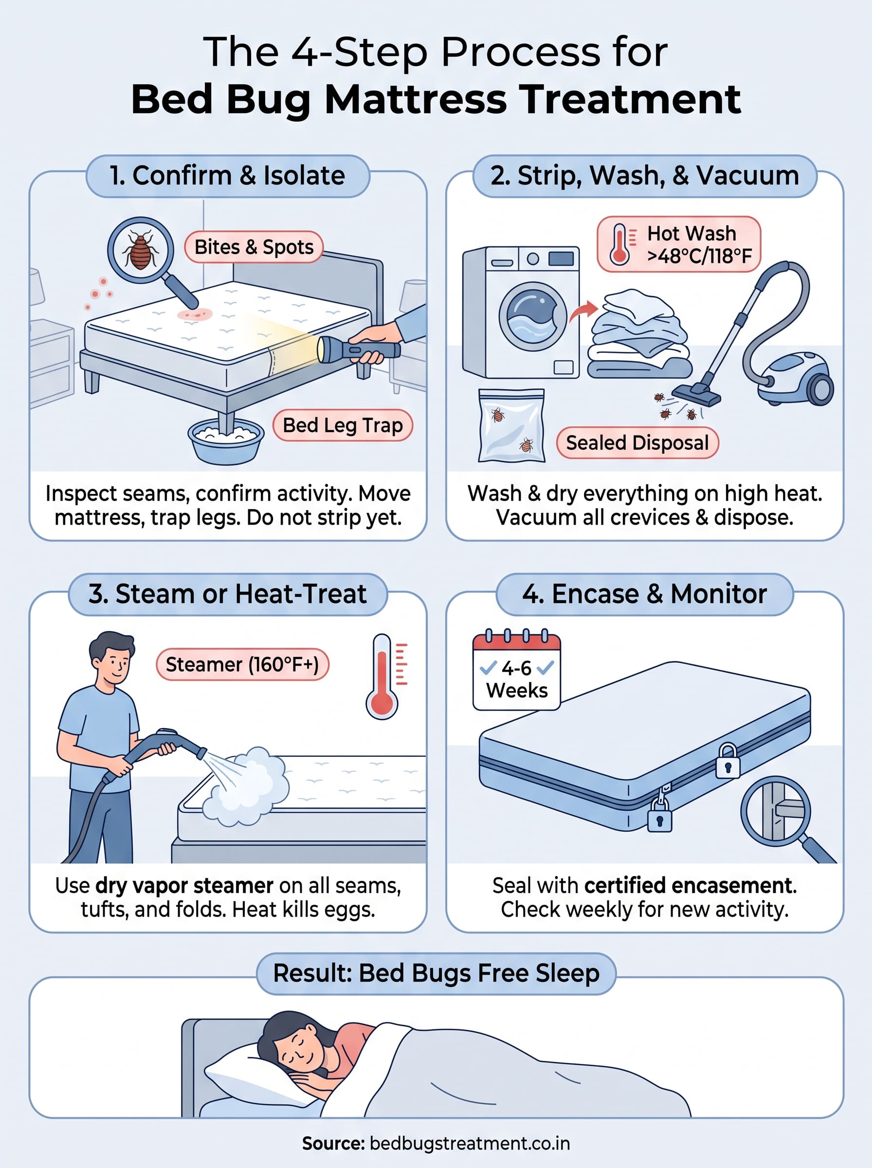 mattress for bed bugs infographic