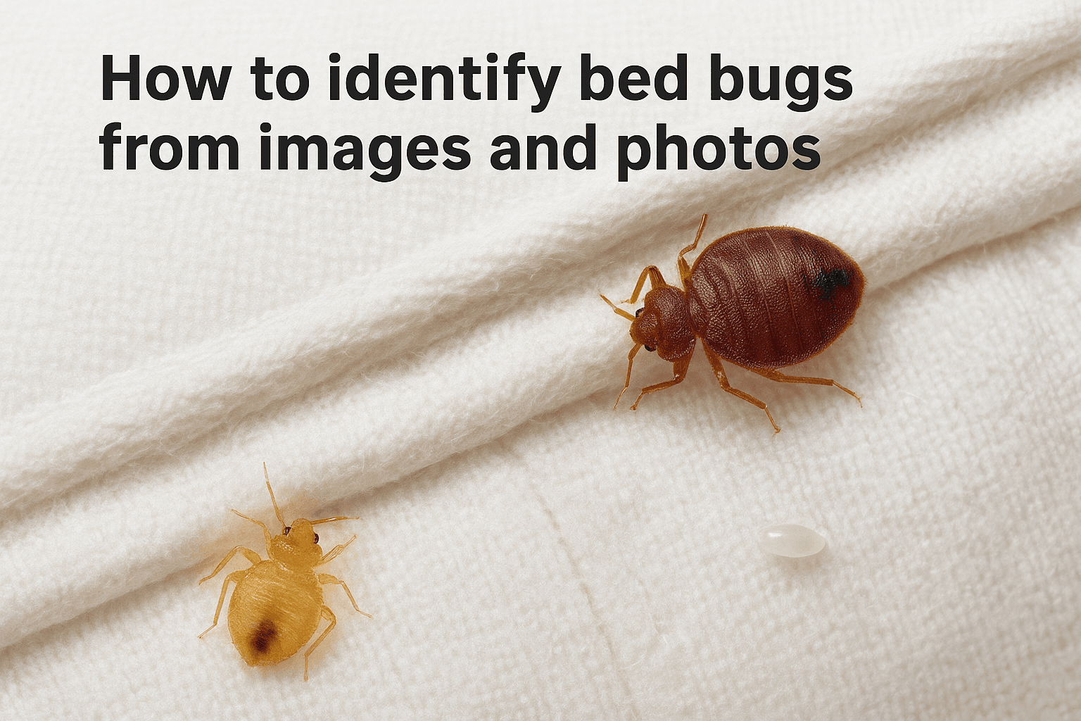 How to identify bed bugs from images and photos