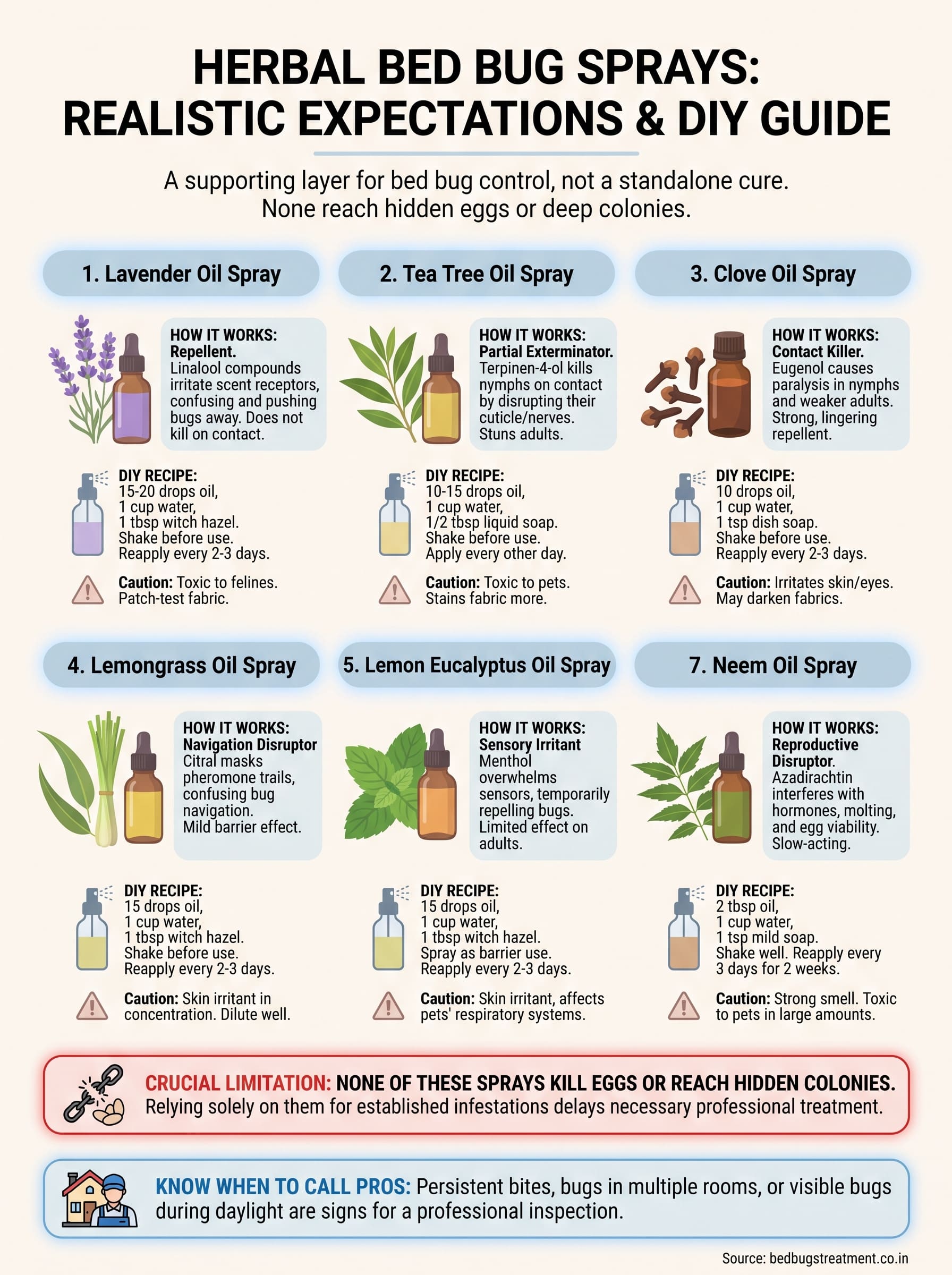 bed bugs herbal spray infographic