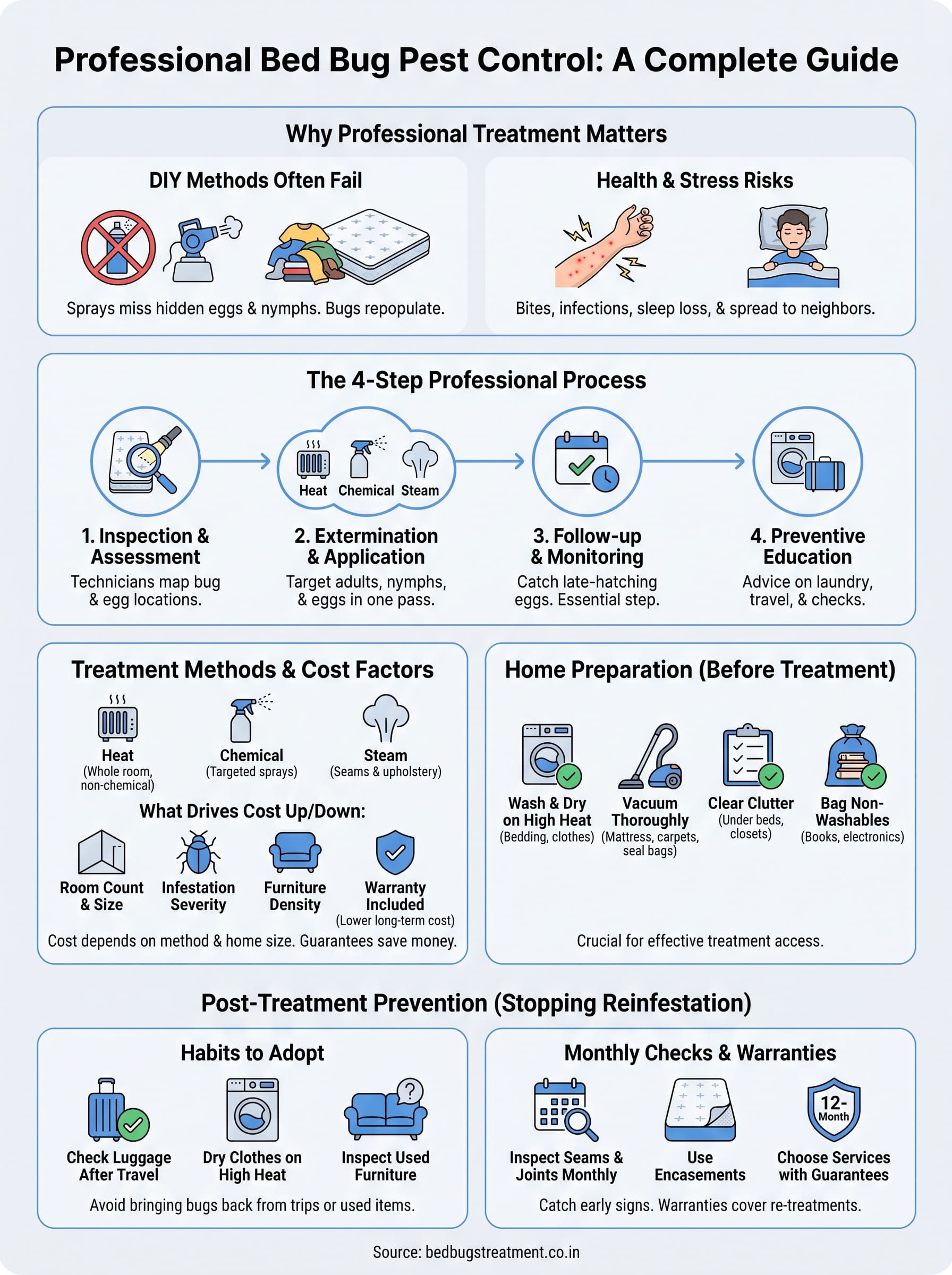 bed bugs pest control infographic
