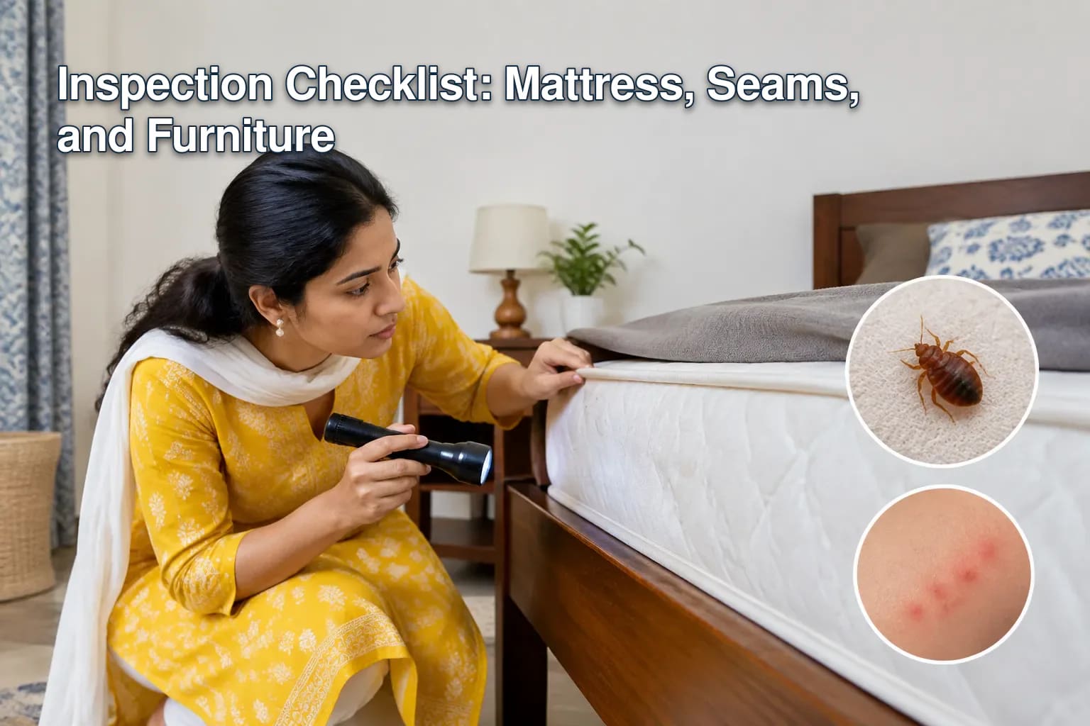 Inspection Checklist: Mattress, Seams, and Furniture — How to Identify Bed Bug Bites vs Mosquito Bites in Indian Homes