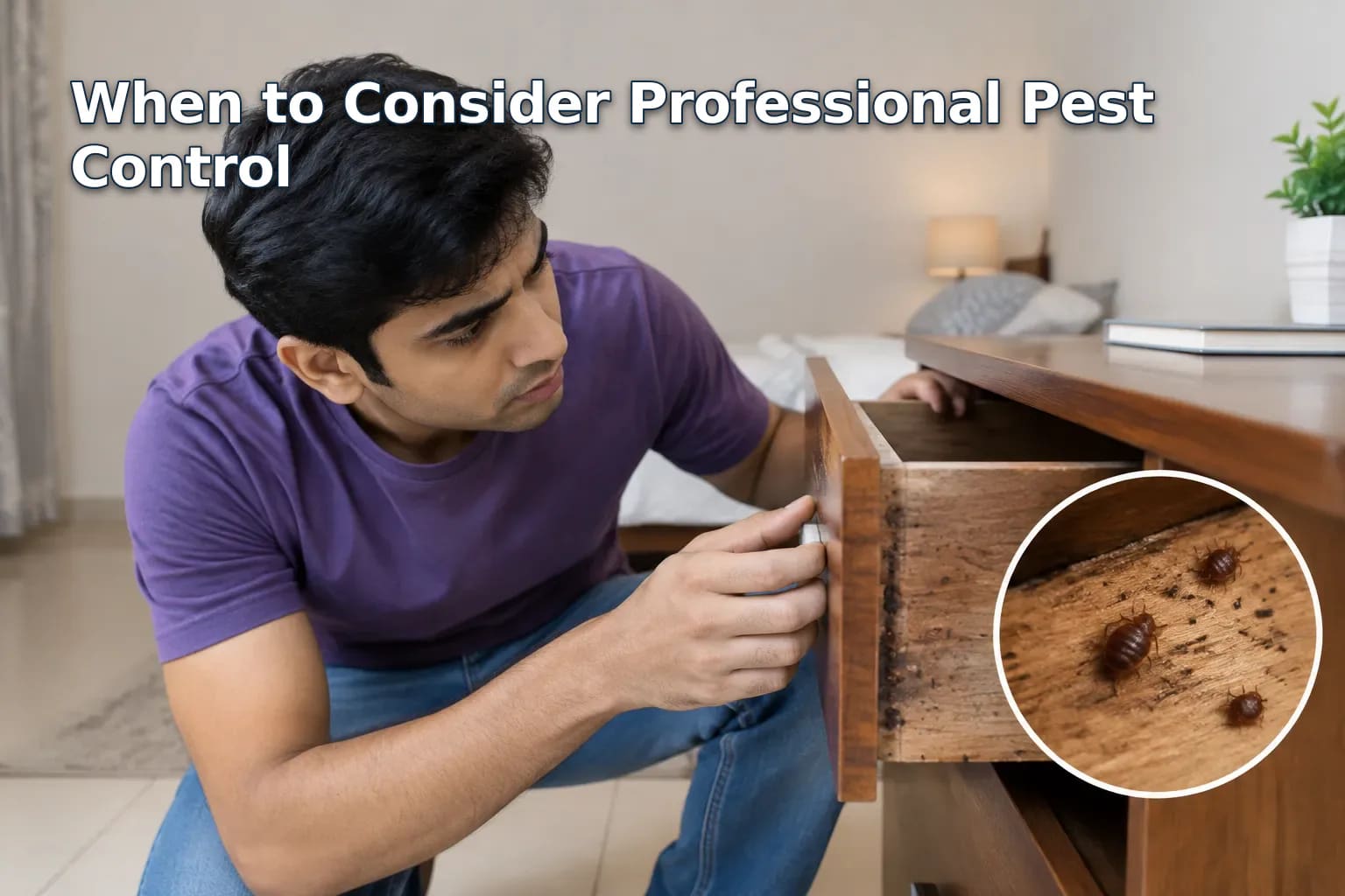 Signs of bed bugs including dark spots and shed skins