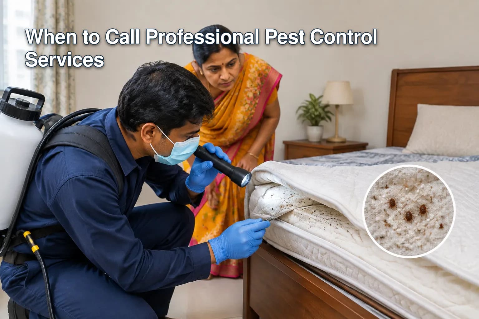 Steam cleaning a mattress for bed bug removal.