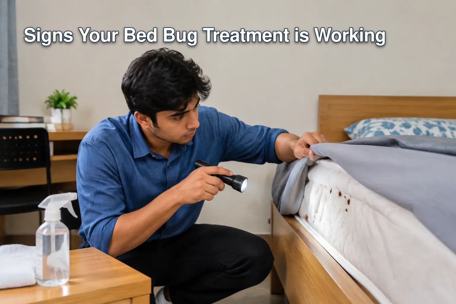Checklist for selecting bed bug spray with key points highlighted