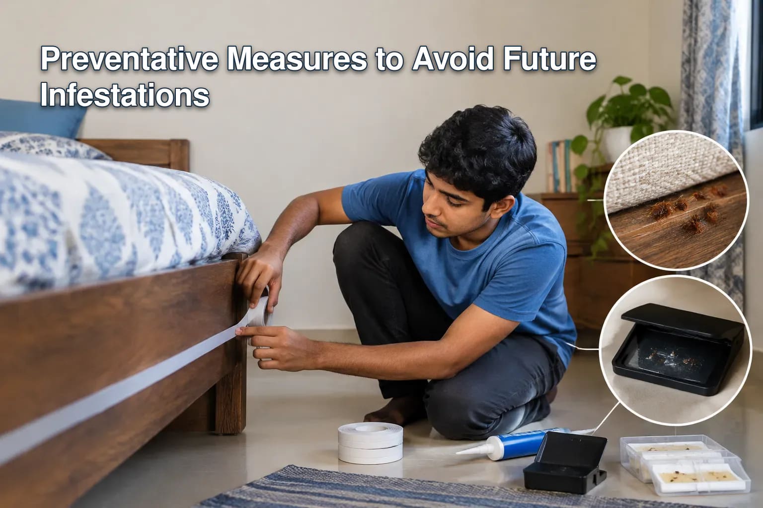 DIY pest control methods such as sealing entry points and using traps.