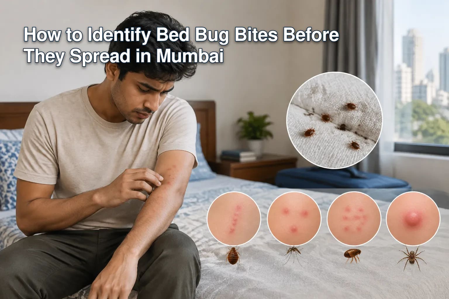 Comparison of bed bug bites and other insect bites