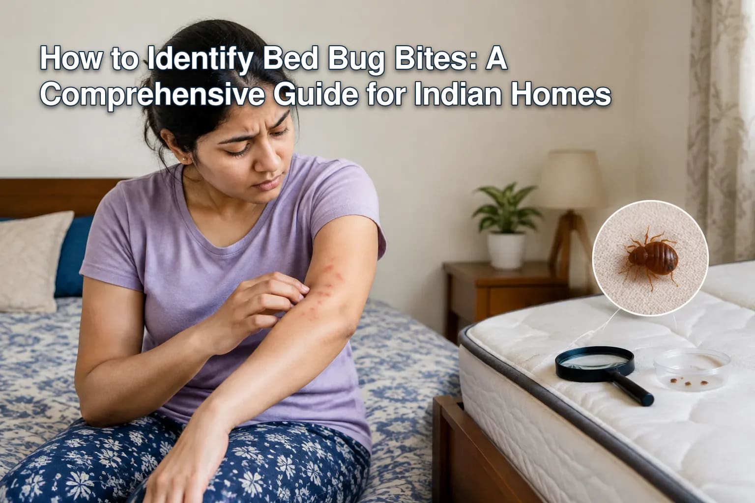 Bed bug lifecycle and common hiding spots.
