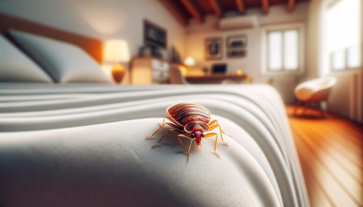 close-up-bedbug-colony-white-sheet-bed-bedroom_178728-1833