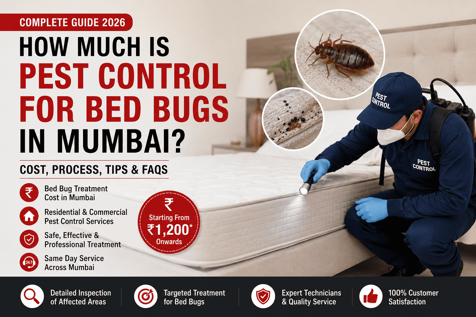 How Much Is Pest Control for Bed Bugs in Mumbai? Complete Pricing Guide